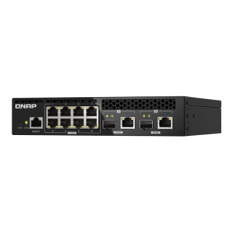 QNAP - Commutateur - Géré - 8 x 2.5GBase-T + 2 x combo 10 Gigabit SFP+ - RJ-45 - de bureau, Mont... (QSW-M2108R-2C)_1