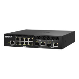 QNAP - Commutateur - Géré - 8 x 2.5GBase-T + 2 x combo 10 Gigabit SFP+ - RJ-45 - de bureau, Mont... (QSW-M2108R-2C)_2