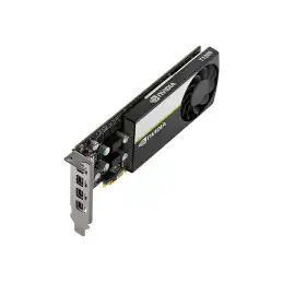 NVIDIA T1000 - Carte graphique - T1000 - 4 Go GDDR6 - PCIe 3.0 x16 profil bas - 4 x Mini DisplayPort (VCNT1000-SB)_2