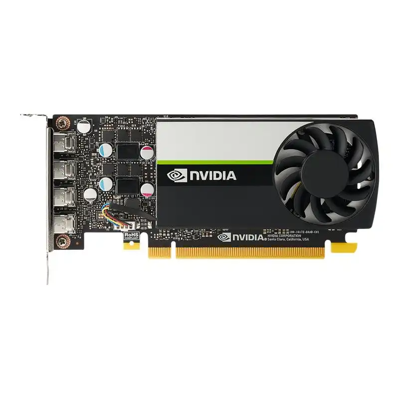 NVIDIA Quadro T1000 - Carte graphique - Quadro T1000 - 4 Go GDDR6 - PCIe 3.0 x16 - 4 x Mini DisplayPort - p... (20X22AA)_1