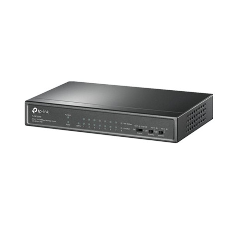 TP-Link - Commutateur - non géré - 8 x 10 - 100 (PoE+) + 1 x 10 - 100 - de bureau - PoE+ (65 W) (TL-SF1009P)_1