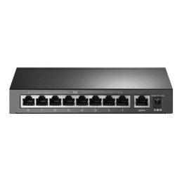 TP-Link - Commutateur - non géré - 8 x 10 - 100 (PoE+) + 1 x 10 - 100 - de bureau - PoE+ (65 W) (TL-SF1009P)_3