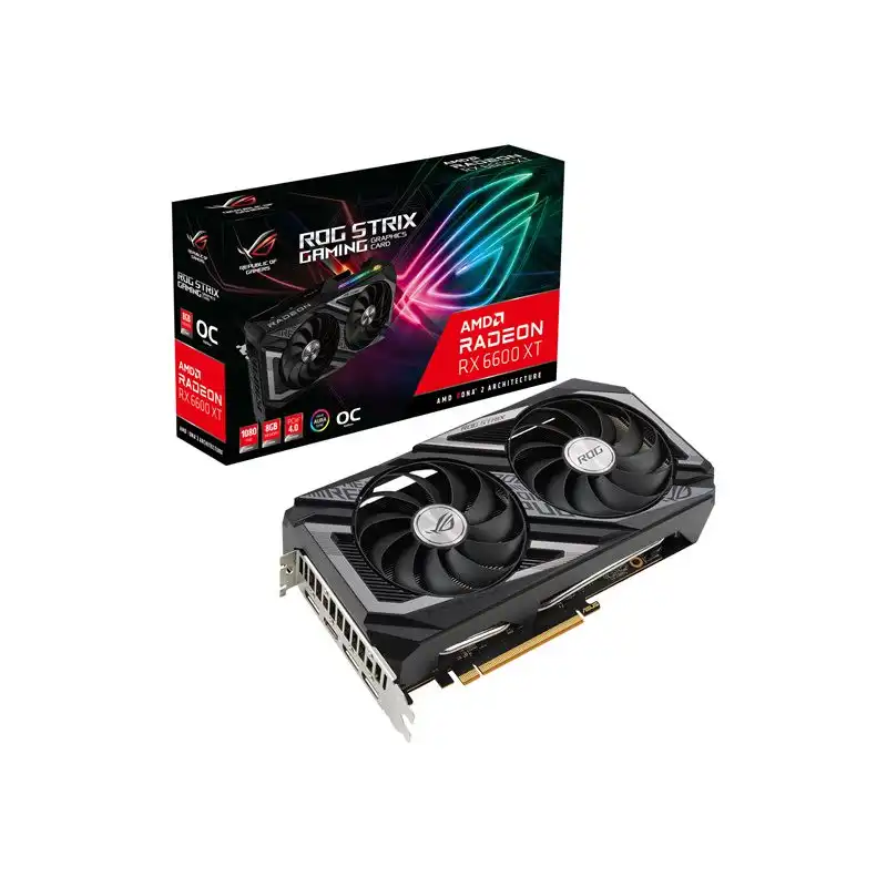 ASUS ROG-STRIX-RX6600XT-O8G-GAMING - OC Edition - carte graphique - Radeon RX 6600 XT - 8 Go GDDR6 ... (90YV0GN0-M0NA00)_1